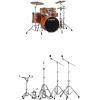 imageYamaha 5pc Shell Pack with a 22quot Kick 14 Snare Drum in Cranberry Red for Students and Working Drummers SBP2F50CRHoney Amber