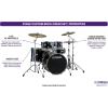 imageYamaha 5pc Shell Pack with a 22quot Kick 14 Snare Drum in Cranberry Red for Students and Working Drummers SBP2F50CRRaven Black