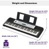 imageYamaha 61Key Portable Keyboard for Beginners with BuiltIn Songs Quiz Mode Music Rest with Power Adapter YPT280YPT280