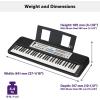 imageYamaha 61Key Portable Keyboard for Beginners with BuiltIn Songs Quiz Mode Music Rest with Power Adapter YPT280YPT380
