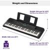 imageYamaha 61Key Portable Keyboard for Beginners with Learning Tools Music Rest and Power Adapter PSRE28361Key