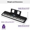 imageYamaha 61Key Portable Keyboard for Beginners with Learning Tools Music Rest and Power Adapter PSRE28376Key