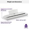 imageYamaha 88Key Weighted Digital Piano with Foot Switch and Music Rest BlackFurniture Stand Sold Separately 16764 x 4572 x 2032 cm DGX670BWhite