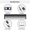 imageYamaha 88Key Weighted Portable Digital Piano Keyboard with Music Rest Sustain Foot Switch Builtin Speakers USB Connectivity Black P45BBlack