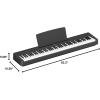 imageYamaha 88Key Weighted Portable Digital Piano Keyboard with Music Rest Sustain Foot Switch Builtin Speakers USB Connectivity Black P45BBlack