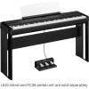 imageYamaha 88Key Weighted Portable Digital Piano Keyboard with Music Rest Sustain Foot Switch Builtin Speakers USB Connectivity Black P45BBlack