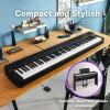 imageYamaha 88Key Weighted Portable Digital Piano Keyboard with Music Rest Sustain Foot Switch Builtin Speakers USB Connectivity Black P45BBlack