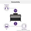 imageYamaha Arius 88Key Weighted Action Digital Aspiring Musicians CFX Concert Grand Piano Voice 3Pedal Unit Bench Included Classic Upright Design Dark Rosewood YDP145RDark Rosewood