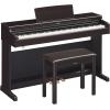 imageYamaha Arius 88Key Weighted Action Digital Aspiring Musicians CFX Concert Grand Piano Voice 3Pedal Unit Bench Included Classic Upright Design Dark Rosewood YDP145RDark Rosewood