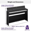 imageYamaha Arius 88Key Weighted Action Digital Aspiring Musicians CFX Concert Grand Piano Voice 3Pedal Unit Bench Included Classic Upright Design Dark Rosewood YDP145RBlack
