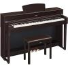 imageYamaha Arius 88Key Weighted Action Digital Aspiring Musicians CFX Concert Grand Piano Voice 3Pedal Unit Bench Included Classic Upright Design Dark Rosewood YDP145RDark Rosewood