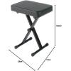 imageYamaha OEM PKBB1 Adjustable Padded Keyboard XStyle Bench Black 195 inches