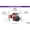 imageYamaha Rydeen 5pc Shell Pack with 22quot Bass Drum Fine BlueBurgundy Glitter