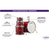 imageYamaha Tour Custom Maple 4pc Fusion Shell Pack Apple SatinCandy Apple Satin