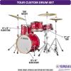 imageYamaha Tour Custom Maple 4pc Fusion Shell Pack Apple SatinCandy Apple Satin