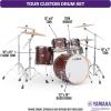 imageYamaha Tour Custom Maple 4pc Fusion Shell Pack Apple SatinChocolate Satin