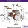 imageYamaha Tour Custom Maple 4pc Fusion Shell Pack Apple SatinChocolate Satin
