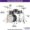 imageYamaha Tour Custom Maple 4pc Fusion Shell Pack Apple SatinLicorice Satin