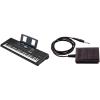 imageYamaha 76Key TouchSensitive Advanced Portable Keyboard with ProQuality Sound Music Rest and Power Adapter PSREW425Keyboard  Compact Sustain Pedal