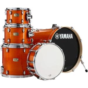 imageYamaha 5pc Shell Pack with a 22quot Kick 14 Snare Drum in Cranberry Red for Students and Working Drummers SBP2F50CRHoney Amber