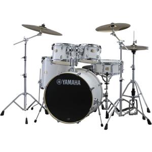 imageYamaha 5pc Shell Pack with a 22quot Kick 14 Snare Drum in Cranberry Red for Students and Working Drummers SBP2F50CRPure White