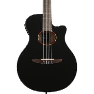 imageYamaha NCX5 NT Cutaway AcousticElectric NylonString Classical Guitar With Reinforced Carrying Bag  NaturalBlack