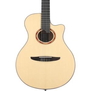 imageYamaha NTX5 NT Cutaway AcousticElectric NylonString Classical Guitar With Reinforced Carrying Bag  Natural