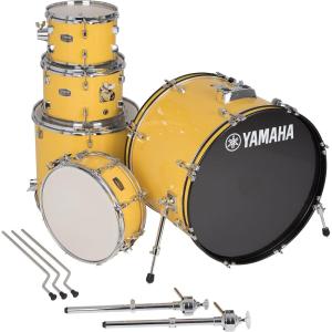 imageYamaha Rydeen 5Piece Drum Set With 22quot Bass Drum Floor Tom 2 Toms With Ball Clamp And Wood Snare Drum Orange GlitterMellow Yellow