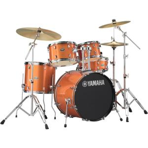 imageYamaha Rydeen 5Piece Drum Set With 22quot Bass Drum Floor Tom 2 Toms With Ball Clamp And Wood Snare Drum Orange GlitterOrange Glitter